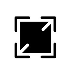 Screen Enlarging Black Glyph Ui Icon