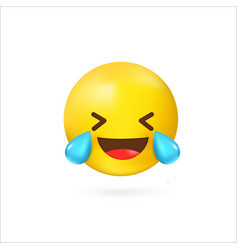 3d Yellow Emoticons With Smiling To Tears