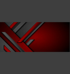 Black And Red Abstract Tech Geometric Background