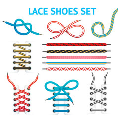 Colorful Shoelace Icon Set