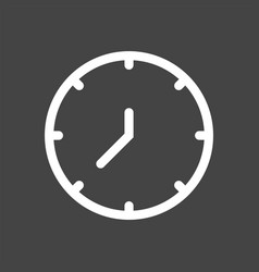 Flat Clock Icon Isolated