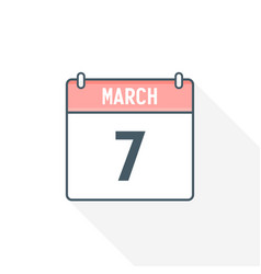 7th March Calendar Icon 7 Date