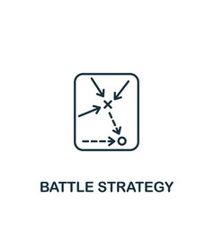 Battle Strategy Icon Line Simple Line War Icon