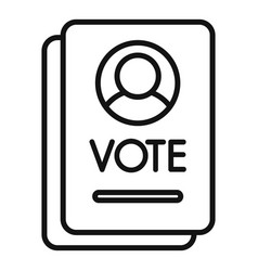 Vote Candidate Icon Outline Election Poll