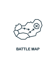 Battle Map Icon Line Simple Line War Icon