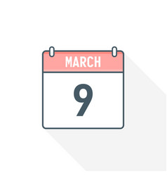 9th March Calendar Icon 9 Date