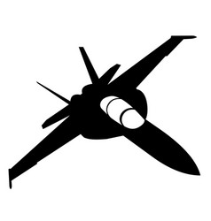 F18 Jet Fighter Silhouette Icon