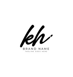 K H Kh Initial Letter Handwritten Signature