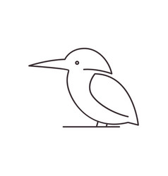 Line Kingfisher Icon Logo