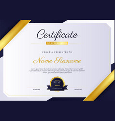 Modern Elegant Black And Gold Diploma Certificate