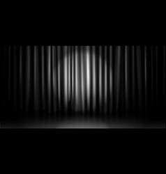 Spotlight On Black Curtain