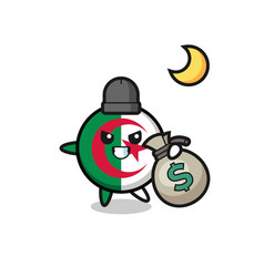 Algeria Flag Cartoon Is Stolen The Money