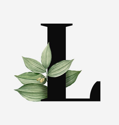 Botanical Capital Letter L