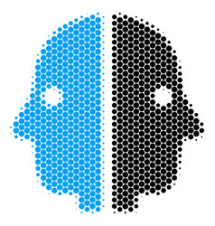 Halftone Dot Dual Face Icon