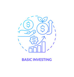 Basic Investing Blue Gradient Concept Icon