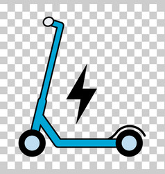 Electric Scooter Icon Urban Flat Eco Friendly