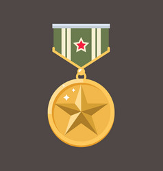 Military Gold Medal With A Star