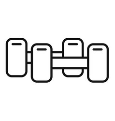 Physical Therapist Dumbbell Icon Outline