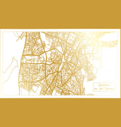 Quetta Pakistan City Map In Retro Style In Golden