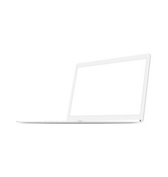 White Laptop Mock Up Isolated