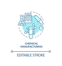 Chemical Manufacturing Turquoise Concept Icon