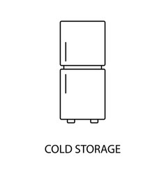 Cold Storage Line Icon For Food Packaging