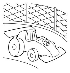 Racecar Coloring Page