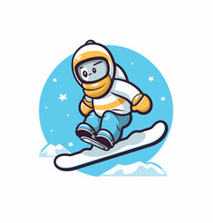 Snowboarder Winter Sport On White Background