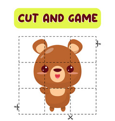 Cut And Glue Bear Educational Children Game