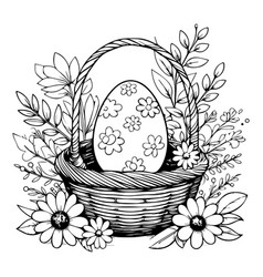 Floral Fantasy Rabbit Flowers Coloring Page Fun