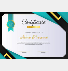 Modern Elegant Green And Black Diploma