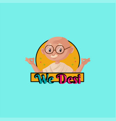 We Desi Mascot Logo