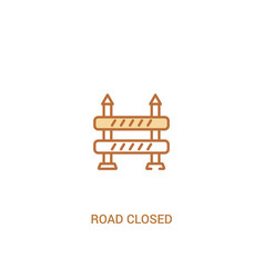 Road Closed Concept 2 Colored Icon Simple Line