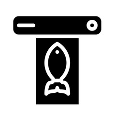 Household Vacuum Sealer Glyph Icon