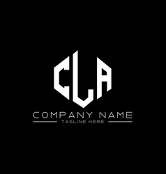 Cla Letter Logo Design With Polygon Shape