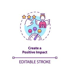 Create Positive Impact Concept Icon