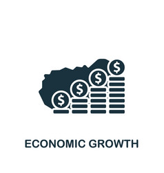 Economic Growth Icon Monochrome Simple Policy