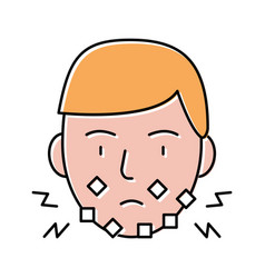 Injury Face After Shave Color Icon