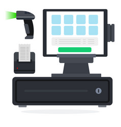 Pos System Flat Icon Isolated