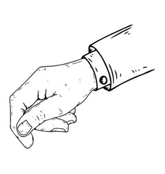 Hand Holds Icon A Mans Wrist Drawn Male