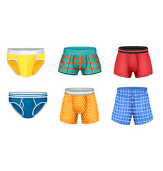 Realistic Mens Underpants Set