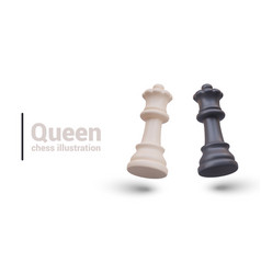 Two Chess Queens In Floating Position Strong Game