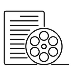 Video Reel Scenario Icon Outline Film