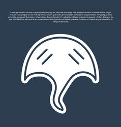 Blue Line Stingray Icon Isolated On