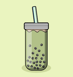 Cartoon Bubble Milk Green Tea Cups