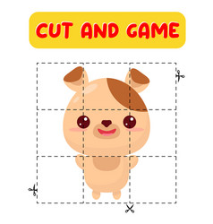 Cut And Glue Dog Educational Children Game