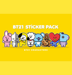 Cute Bt21 Big Set Sticker Concept Design