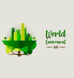 Environment Day Banner Eco City In Tree