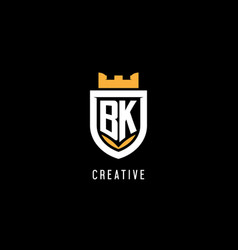 Initial Bk Logo With Shield Esport Gaming