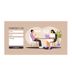 Job Interview Concept Contact Us Form Interview